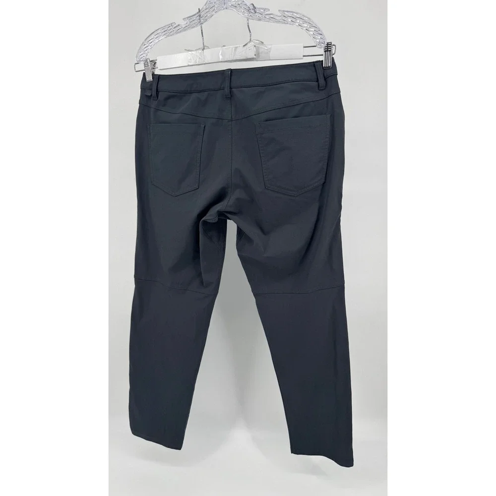 Lululemon Commission Pants Mens 34 Charcoal Gray 5-Pocket Technical Commuter